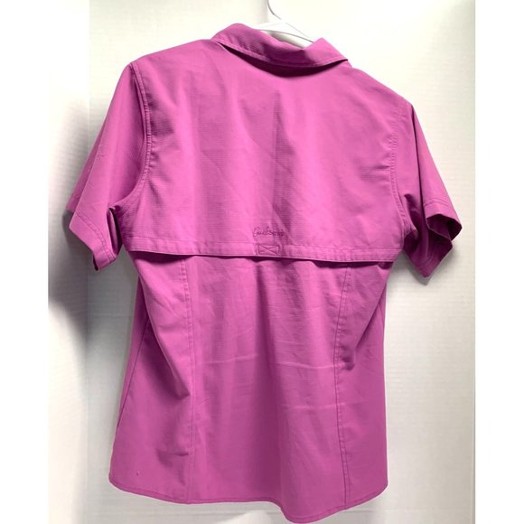Guide Series Womens Size Medium Purple Gander Mountain Short Sleeve Purple Butto - Picture 3 of 4